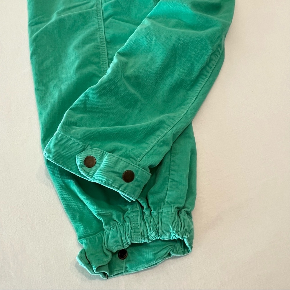 We The Free Angelo Pull On Cord Jogger Corduroy Waist Tie Snap Cuffs Green Pants - Picture 10 of 13